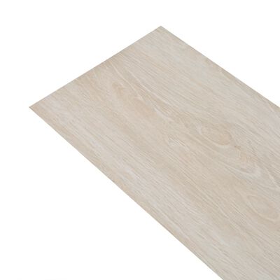vidaXL grīdas dēļi, pašlīmējoši, 5,21 m², balta ozolkoka krāsa, PVC