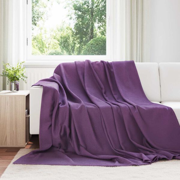 vidaXL Pledu segas 24 pcs Violeta 240 x 220 cm Flīss