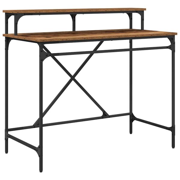 vidaXL Galds Vecs koks 100 x 50 x 90 cm Inženierijas koks