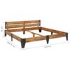 vidaXL gultas rāmis, akācijas masīvkoks ar matētu apdari, 200x200 cm