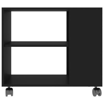 vidaXL galdiņš, melns, 70x35x55 cm, inženierijas koks