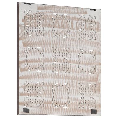 vidaXL sienas panelis, grebts ar rokām, MDF, 60x60x1,5 cm, brūni balts