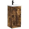 vidaXL Vannas istabas skapītis ar izlietni Kūpināts ozols
