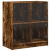 vidaXL skapītis ar stikla durvīm, koka krāsa, 68x37x75,5 cm