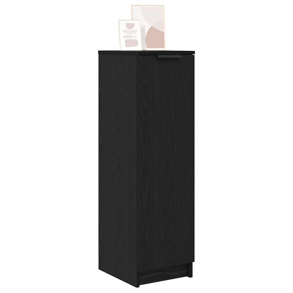 vidaXL Apavu skapis ar plauktu Melns ozolkoks 29,5 x 35 x 101 cm