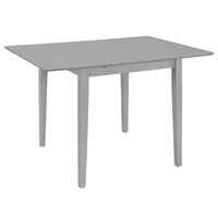 vidaXL izvelkams virtuves galds, (80-120)x80x74 cm, pelēks MDF
