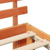 vidaXL Gultas rāmis Vaks brūns 90 x 190 cm Ciets priedes koks