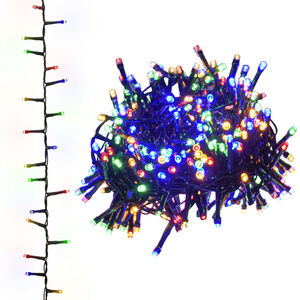 vidaXL LED lampiņu virtene ar 400 LED, daudzkrāsaina, 13 m, PVC