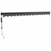 vidaXL izvelkama markīze, automātiska, antracītpelēka, 4x3 m