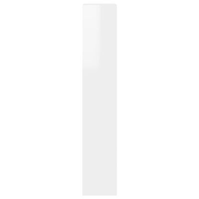 vidaXL grāmatu plaukts, aizslietnis, spīdīgi balts, 40x30x166 cm