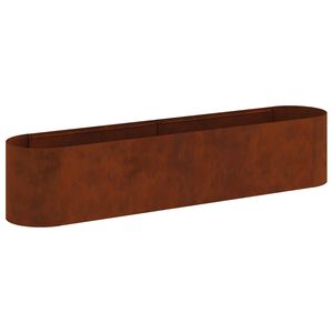 vidaXL Paaugstināta dārza gulta Novecināts tērauds 200 x 40 x 40 cm