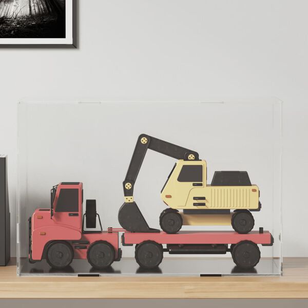 vidaXL vitrīna, caurspīdīga, 56x36x37 cm, akrils