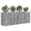 vidaXL Gabions pacelta gulta 2 pcs Sudraba 200 x 50 x 80 cm