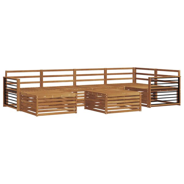 vidaXL Āra dīvānu komplekts 7 pcs Dabiska