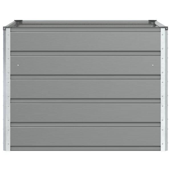 vidaXL Puķu kaste Gai&scaron;i pelēks 100 x 100 x 75 cm Tērauds