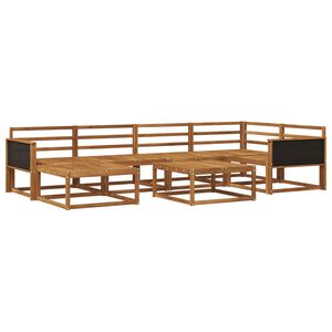 vidaXL Āra dīvānu komplekts 7 pcs Dabiska Cietā akācijas koks