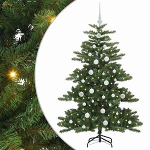 vidaXL Mākslīgā Saliekamā Ziemassvētku Egle Zaļa 150 cm PVC un tērauds