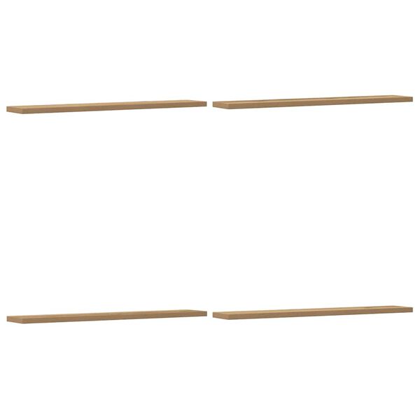 vidaXL sienas plaukti 4 gab. koka krāsa 60x20x1,5 cm inženierijas koks