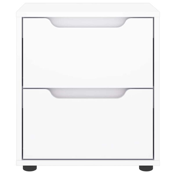 vidaXL naktsskapītis "VISNES" Balts 45x40x50 cm inženierijas koks