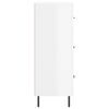 vidaXL kumode, spīdīgi balta, 69,5x34x90 cm, inženierijas koks