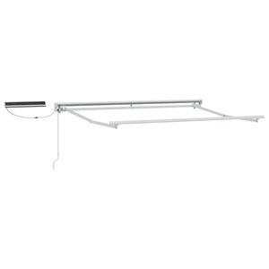 vidaXL Elektriskā izvelkamā nojumes rāmja Balts 2,5 x 2 m Tērauds