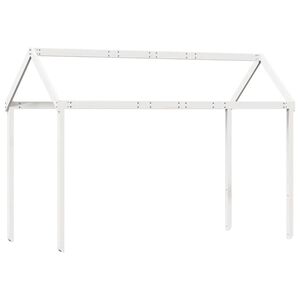 vidaXL bērnu gultas jumts, balts, 217x95,5x159 cm, priedes masīvkoks