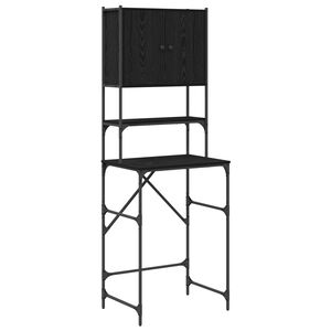 vidaXL Veļas ma&scaron;īnas skapis Melnais 0aks 68 x 48,5 x 194 cm
