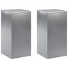 vidaXL Augu statīvs 2 pcs Sudraba 30 x 30 x 60 cm Nerūsējo&scaron;s tērauds