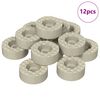 vidaXL Krēsla kāju grīdas aizsargi 12 pcs Caurspīdīgs &Oslash; 15 x 16 mm PVC