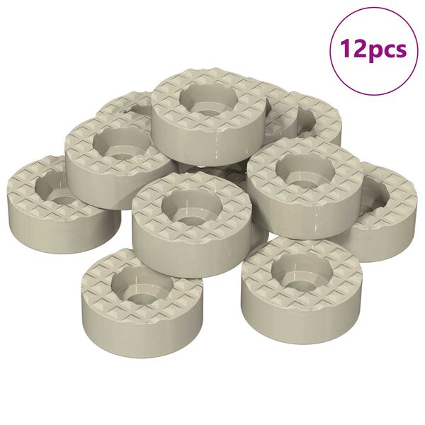 vidaXL Krēsla kāju grīdas aizsargi 12 pcs Caurspīdīgs &Oslash; 15 x 16 mm PVC