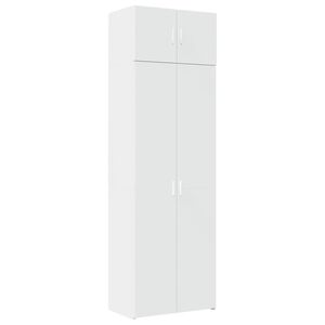 vidaXL skapis, balts, 70x42,5x225 cm, inženierijas koks