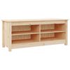 vidaXL apavu plaukts, 110x38x45,5 cm, priedes masīvkoks