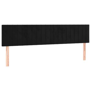 vidaXL gultas galvgaļi, melni, 160x5x78/88 cm, samts