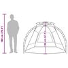 vidaXL pludmales telts 2 personām, pelēka, ūdensnecaurlaidīga
