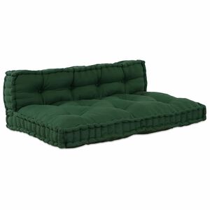 vidaXL Pallet dīvāna spilvens 2 pcs Zaļa 120 x 80 x 38 cm Audums