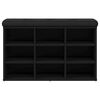 vidaXL apavu skapītis, melns, 82x32x50 cm, inženierijas koks
