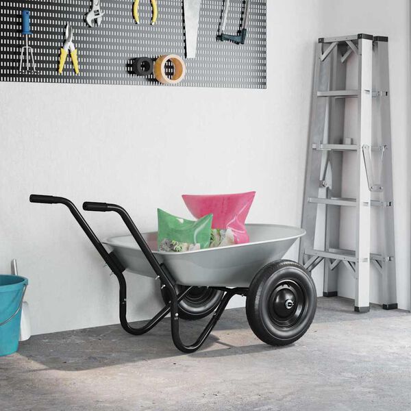 vidaXL Klausī indgredien&scaron;u nomaiņa Sudraba 90 x 63 x 28 cm Tērauds