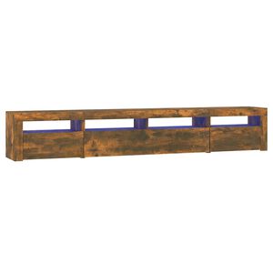vidaXL TV skapītis ar LED apgaismojumu, ozolkoka krāsa, 240x35x40 cm
