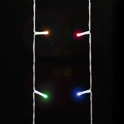 vidaXL Ziemassvētku eglītes gaismiņas, 320 LED, krāsainas, 375 cm