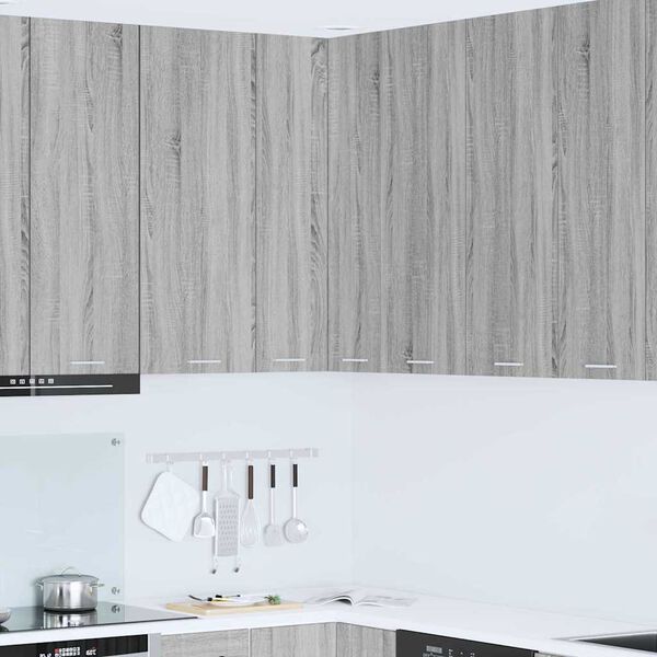 vidaXL Piekarams skapītis Pelēks Sonoma un balts 57 x 57 x 100 cm