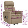 vidaXL masāžas krēsls, paceļams, gaiši pelēks mikrošķiedras audums