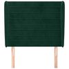 vidaXL galvgalis ar malām, tum&scaron;i zaļ&scaron; samts, 93x23x118/128 cm