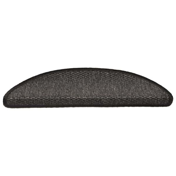 vidaXL kāpņu paklāji, 30 gab., pa&scaron;līmējo&scaron;i, 56x17x3 cm, antracītpelēki