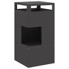 vidaXL Uguns bedre Melna 50 x 50 x 100 cm Novecināts tērauds