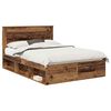 vidaXL Gultas rāmis Vecs koks 150 x 200 cm Ciets priedes koks