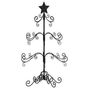 vidaXL Ziemassvētku eglīte, metāls, melna, 90 cm