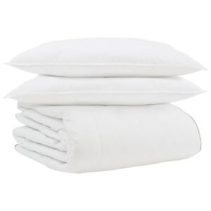 vidaXL Ziemas gultas sega ar spilvenu 3 pcs Balts Dūnu spalva