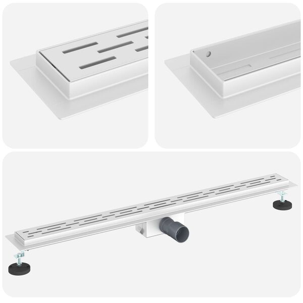 vidaXL Du&scaron;as notekvads ar lineāru dizainu Sudraba 100 cm