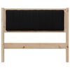 vidaXL Mīkstināts gultas galvgalis Brūna 100 cm Ciets priedes koks