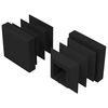 vidaXL Beigu vāciņi 2 gab. Melna 15 x 15 x 15 mm PP